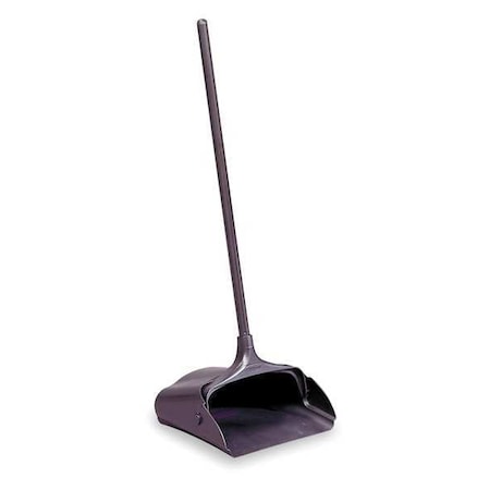 Rubbermaid Commercial Long Handled Dust Pan with Wheels, Polypropylene, 27 1/2 in Handle Lg FG253104BLA