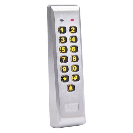 Linear Access Keypad Mullion, 1-5/7 in. W, Black 212ILM-AL