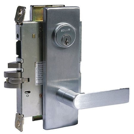 Schlage Schlage Mortise Storeroom Lockset, Lever, Storeroom L9080P 06N 626