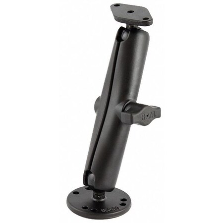 Ram Mounts Mount, Flat Surface, Double Socket, Black RAM-B-138U-C