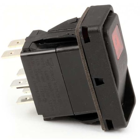 Cleveland Switch, Rocker, DPDT, Ambr 19994