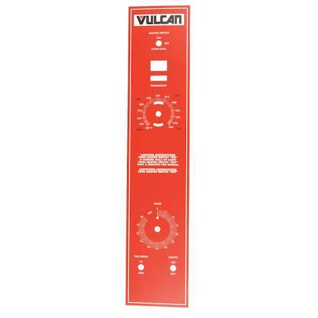 Vulcan Hart Overlay, Contrl. Panel Vc4 and 6Gd 00-497280-00001