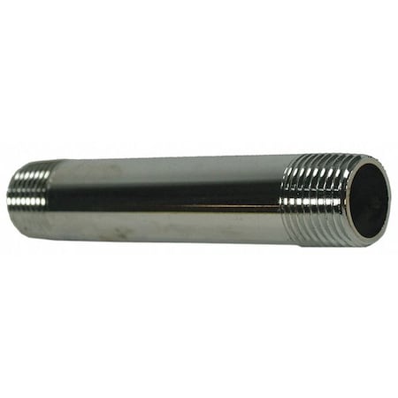 Jones Stephens Brass Nipple, Chrome Plated, 1/2"x36" N16936