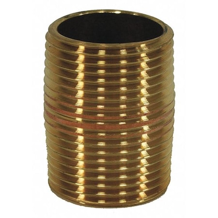 Jones Stephens Red Brass Pipe Nipple, No Lead, 3/4"xCLOSE N24000