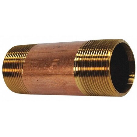 Jones Stephens Red Brass Pipe Nipple, Lead Free, 2"x3" N29004