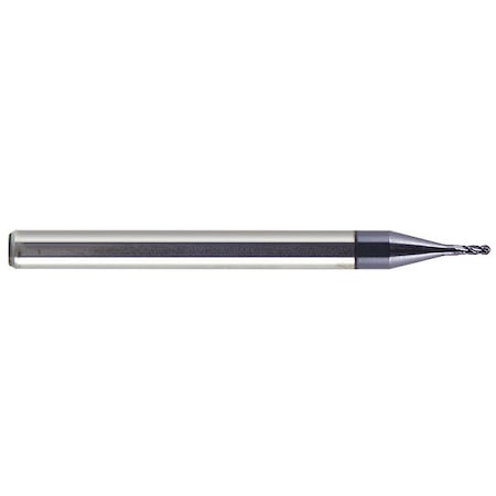 Melin Tool Co Carbide Micro End Mill, Ball, 0.062x0.186", Number of Flutes: 4 CCMG-.062-B-ALTIN