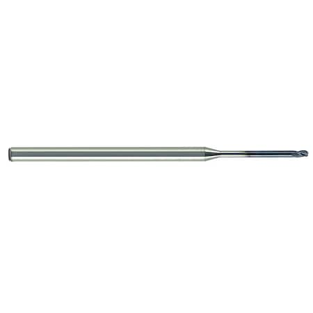 MELIN TOOL CO Carbide Micro End Mill, Ball, 1/32x0.046", Milling Dia.: 1/32" EMGN-.031-SF15-B