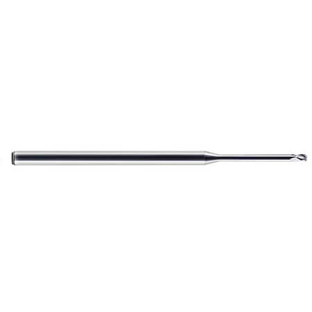 Melin Tool Co Carbide Micro End Mill, Ball, 0.125x3/16", Number of Flutes: 3 EMGN-.125-SF20-B