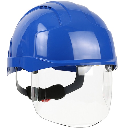 Pip Safety Helmet, JSP, ABS, 6 Point Ratchet, Type 1, Class C, Blue 280-EVSV-50B