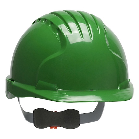 Pip Hard Hat, HDPE, 6 Point Wheel Ratchet, Type 1, Class E, Green 280-EV6151-30