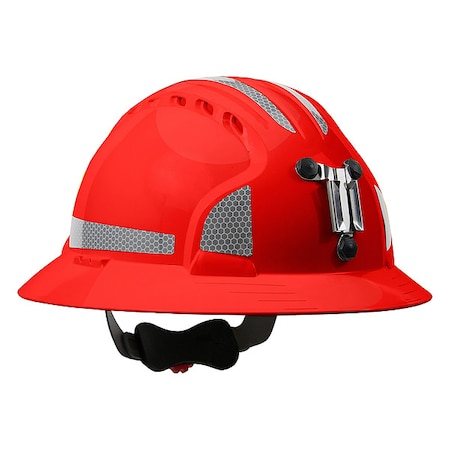 Pip Hard Hat, JSP, HDPE, 6 Point Ratchet, Type 1, Class C, Red 280-EV6161MCR2-60