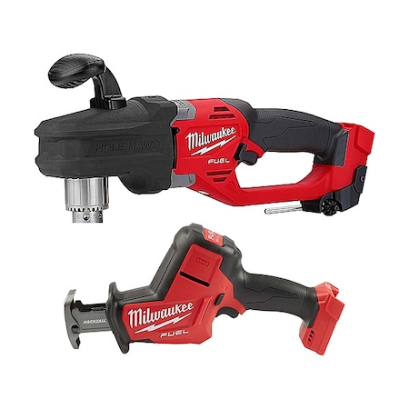 Milwaukee Tool M18 FUEL HACKZALL + M18 FUEL HOLE HAWG 1/2" Right Angle Drill 2807-20, 2719-20