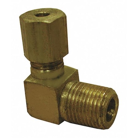 Jones Stephens Brass Lead Free Elbow, Compression x Male Connector, 3/8" Pipe Size C74086LF