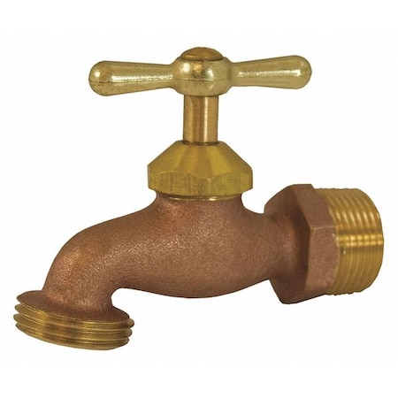 Jones Stephens Cast Brass Hose Bibb, 3/4" x 3/4" B59075