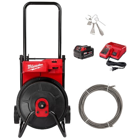 Milwaukee Tool M18 Drum Machine Kit with 3/8 in. Cable,  2817A-21