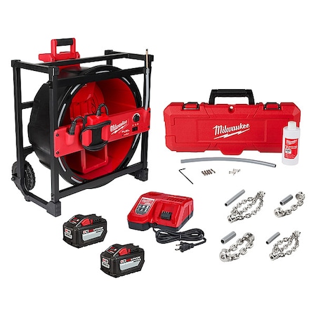 Milwaukee Tool M18 FUEL High Speed Chain Snake for 1-1/2 in, 4 in Pipes 2819-22