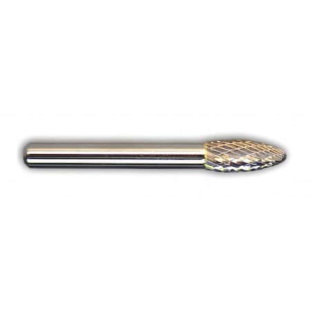 Melin Tool Co Carbide Bur, 1/2", Flame Shape, Double Cut SH-5DC