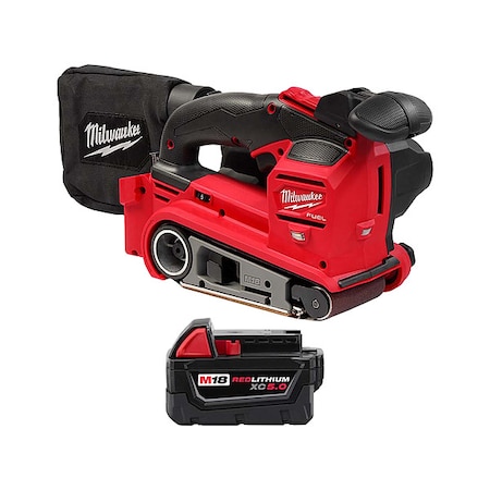 Milwaukee Tool M18 FUEL 3" x 18" Belt Sander + M18 XC5.0 Battery 2832-20, 48-11-1850