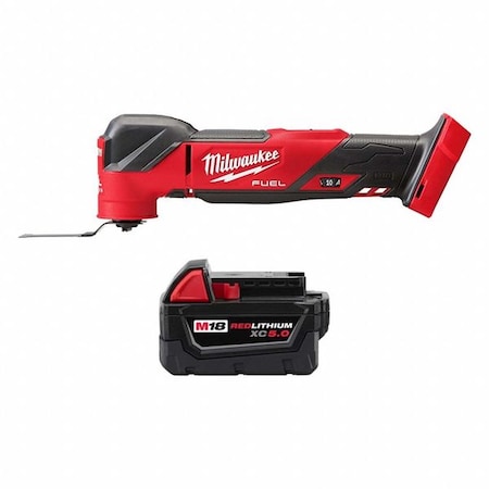 Milwaukee Tool M18 FUEL Oscillating Multi-Tool + M18 XC5.0 Battery 2836-20, 48-11-1850