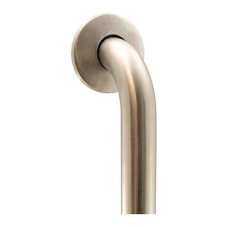 Jones Stephens Concealed Snap Grab Bar, Concealed Flg, Satin, 1 1/4"x18", 27" L, 18 ga. Stainless Steel, Satin G12118