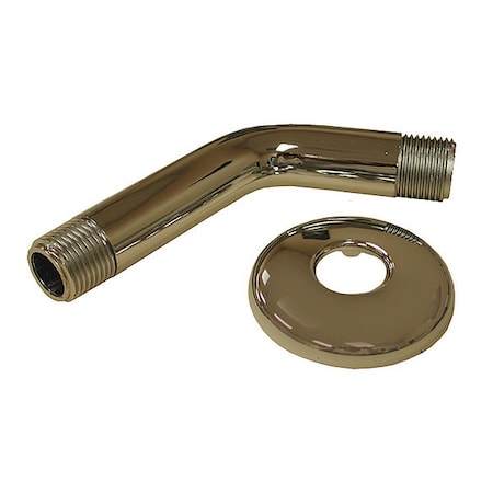 Jones Stephens Shower Arm, 6", Stainless Steel Flange S01044
