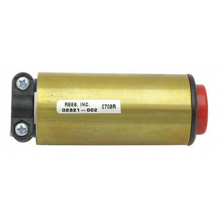 Rees Push Button, Cylndrcl, Brass Outr Shll, Red 02321002