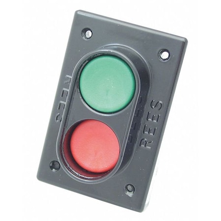 Rees Plunger, Green/Red, Flat Plastic, 1 3/8" 02169032