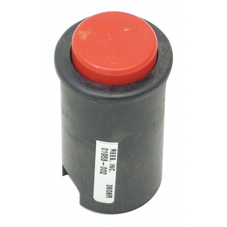 Rees Push Button, Cylndrcl, Plstc Outr Shll, Red 01953002