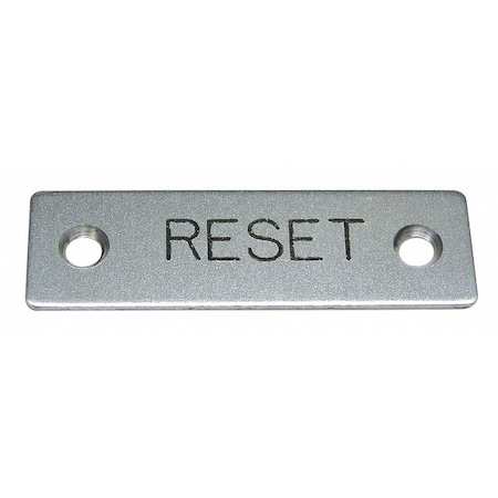 Rees Standard Legend Plate, Reset 09001009