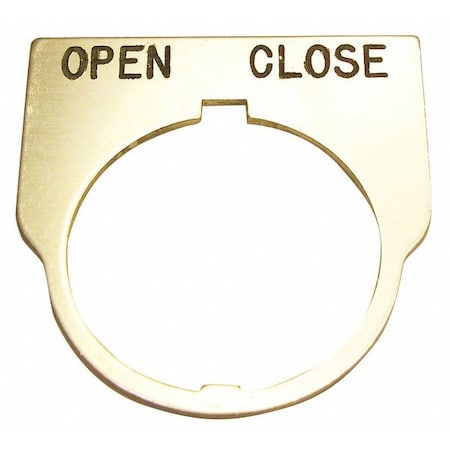 Rees Standard Legend Plate, Open-Close 09014031