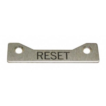 Rees Standard Legend Plate, Reset 09003009