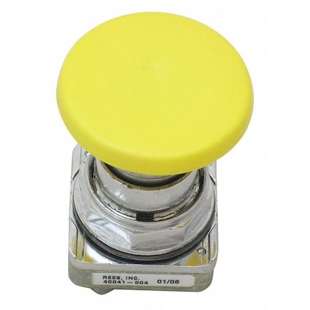 Rees Push Buttons Mushrrom Plunger, Yllw, 30mm 40041004