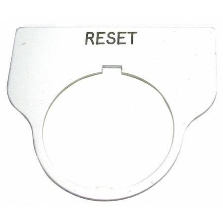 Rees Standard Legend Plate, Reset 09017009