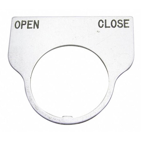 Rees Standard Legend Plate, Open-Close 09017031