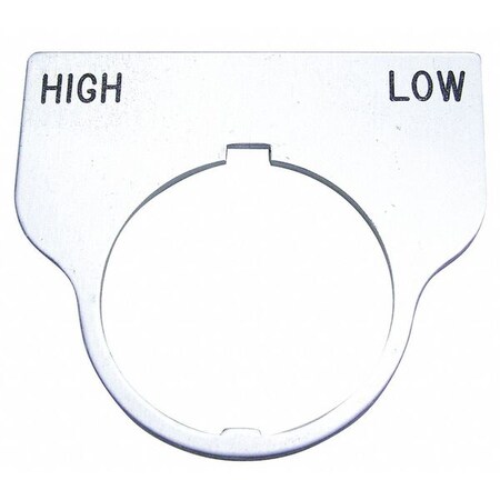 Rees Standard Legend Plate, High-Low 09017035