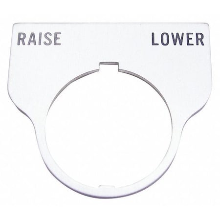 Rees Standard Legend Plate, Raise-Lower 09017037