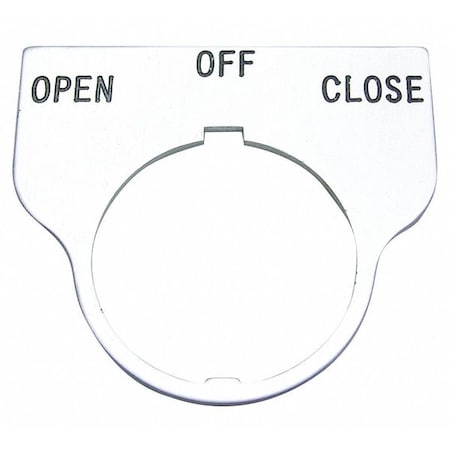 Rees Standard Legend Plate, Open-Off-Close 09017040