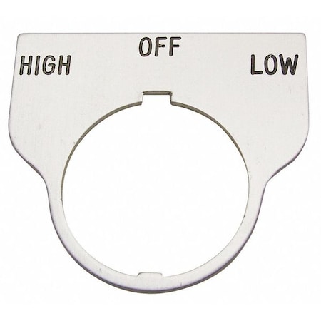 Rees Standard Legend Plate, High-Off-Low 09017044