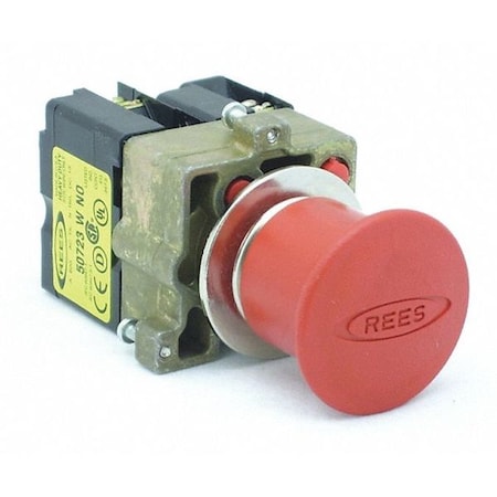 Rees Push Button Plunger, NO/NC, Red, 22mm 22102202