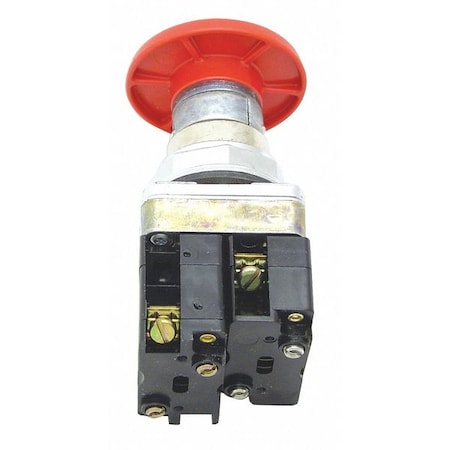 Rees Push Button w/1 NO/1 NC, Mntnd, 30.5mm, Red 40102202