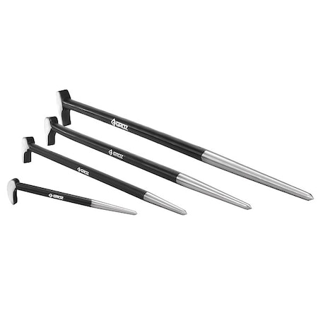 Groz Pry Bar, Handled Set, Heavy Duty, 4 pcs. 33154