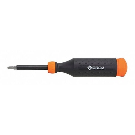 Groz Screwdriver, Retracting, 14 in 1 33712