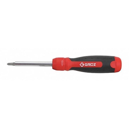 Groz Screwdriver, Retracting, Ratchet, 14 in 1 33713