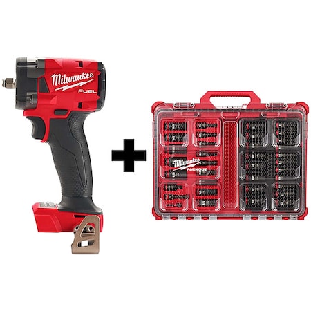 Milwaukee Tool Impact Wrench Kit, 18 V DC, Square 2854-20, 49-66-6805