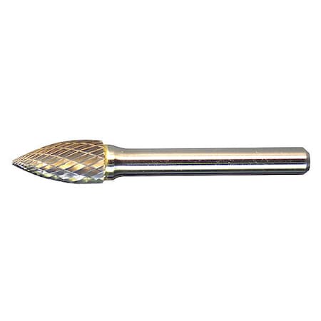 Melin Tool Co Bur, Carbide, 1/4" Pointed Tree Dc SG-1DC