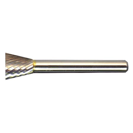Melin Tool Co Bur, Carbide, 1/8" Inverted Cone Dc SN-42DC