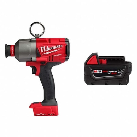 Milwaukee Tool M18 FUEL 7/16 in. Hex Utility High Torque Impact Wrench w/ ONE-KEY + M18 XC5.0 Resistant Battery 2865-20, 48-11-1850R
