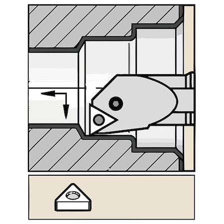 Widia Indexable Boring Bar, A20SSCLCR09, 250.00mm L, High Speed Steel, 80 Degrees  Diamond Insert Shape A20SSCLCR09