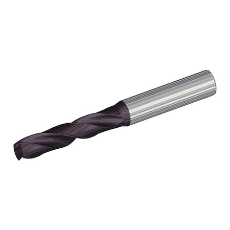 Widia Drill, 12.00 mm Size, 180  Degrees Point Angle, Straight Shank, Helical Flute TDF511A12000