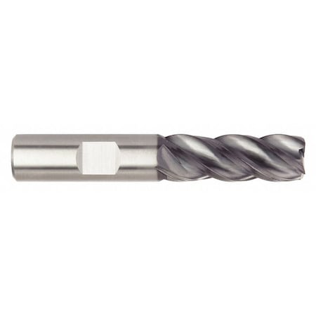 Widia Square End Mill, 0.5 in, Carbide 4V0513015ST